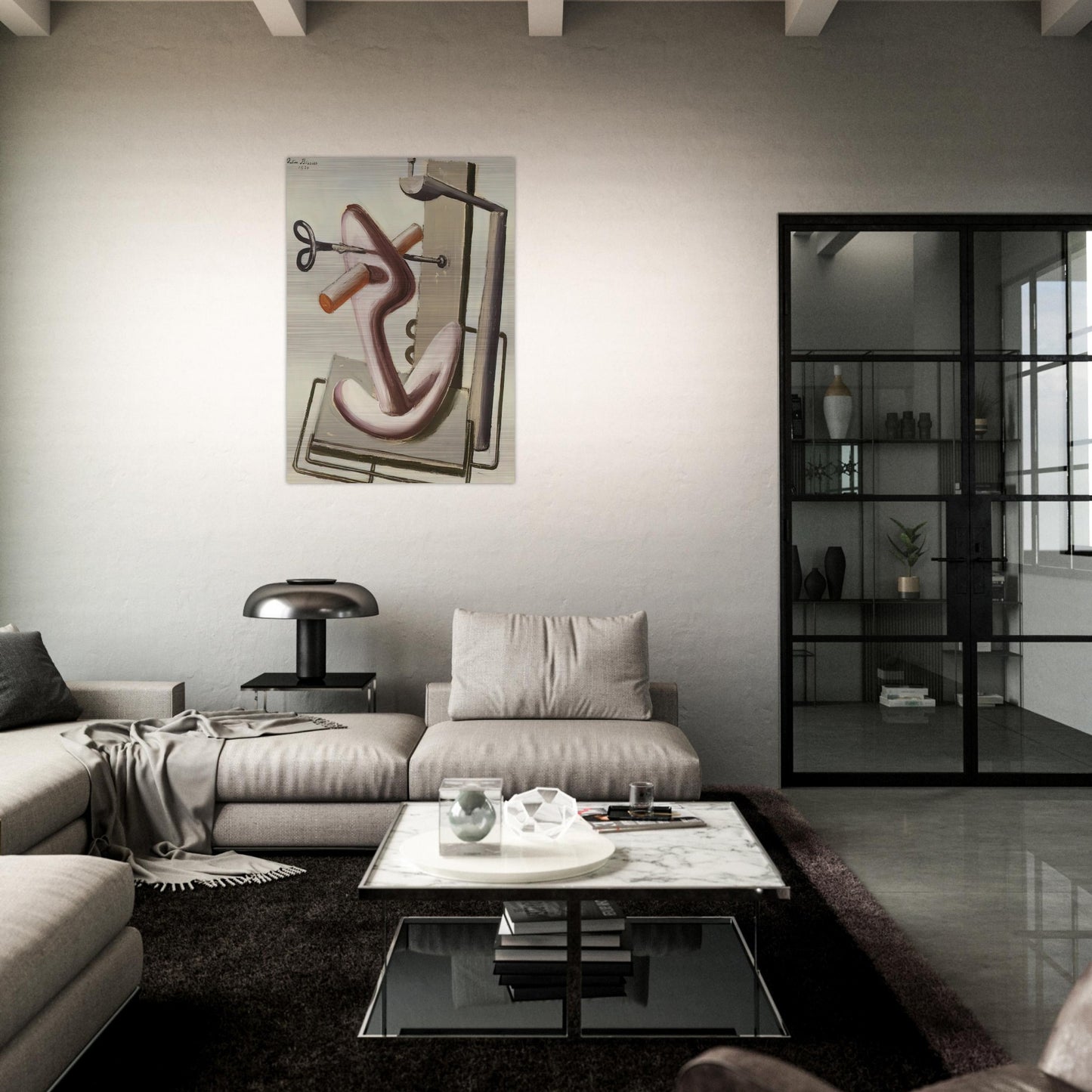 Astrazione - 1930 - Julius Bissier Brushed Aluminum Print - 70x100 cm / 28x40 inches | Julius Bissier Aluminum Print | Julius Bissier Prints