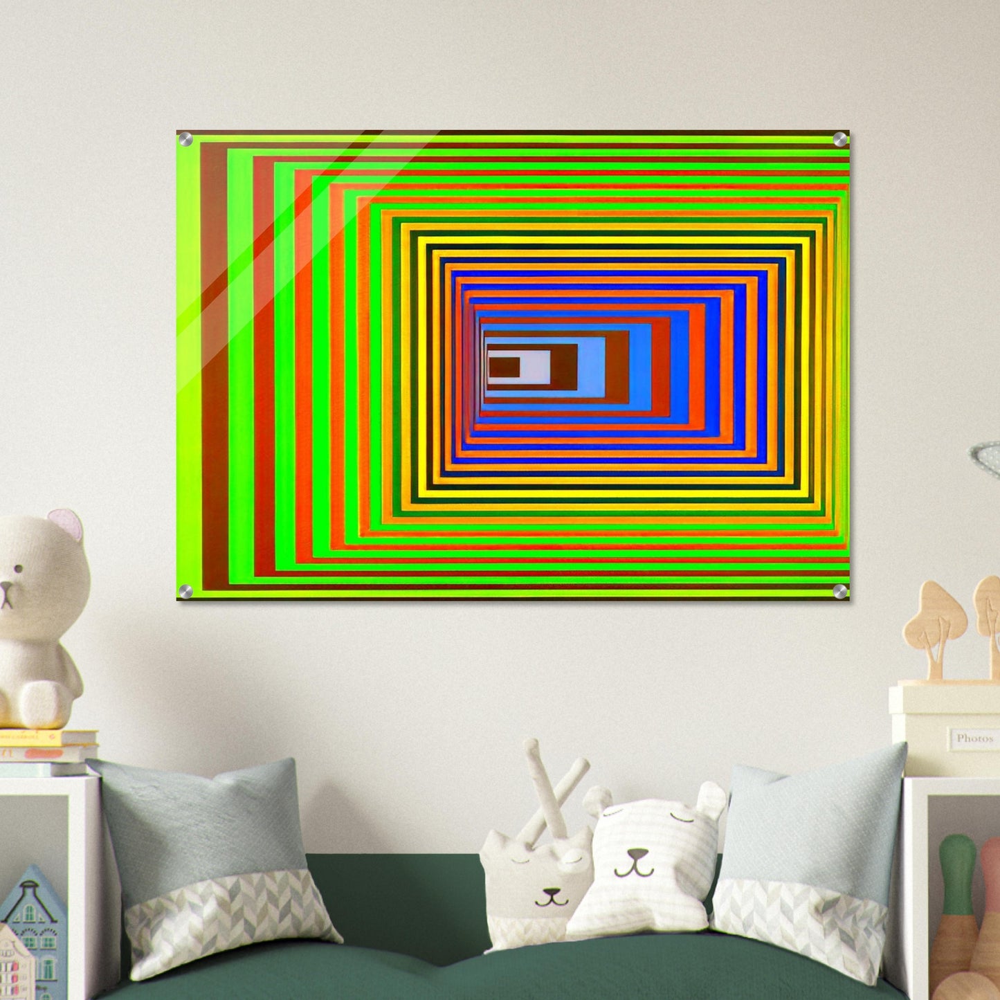Vonal Stri - 1975 - Victor Vasarely Acrylic Print - 70x100 cm / 28x40″ inches