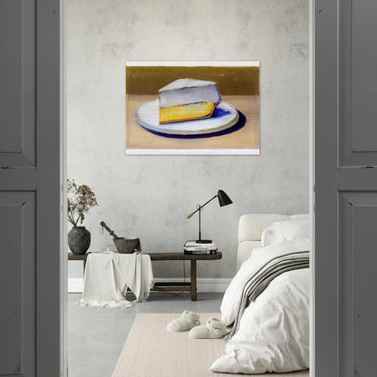 Lemon Meringue Pie - 1964 - Wayne Thiebaud Brushed Aluminum Print - 70x100 cm / 28x40 inches | Wayne Thiebaud Aluminum Print | Wayne Thiebaud Prints