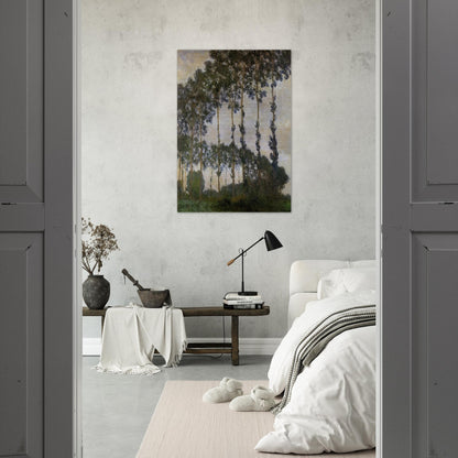Poplars at Giverny - claude monet Brushed Aluminum Print - 70x100 cm / 28x40 inches | claude monet Aluminum Print | claude monet Prints