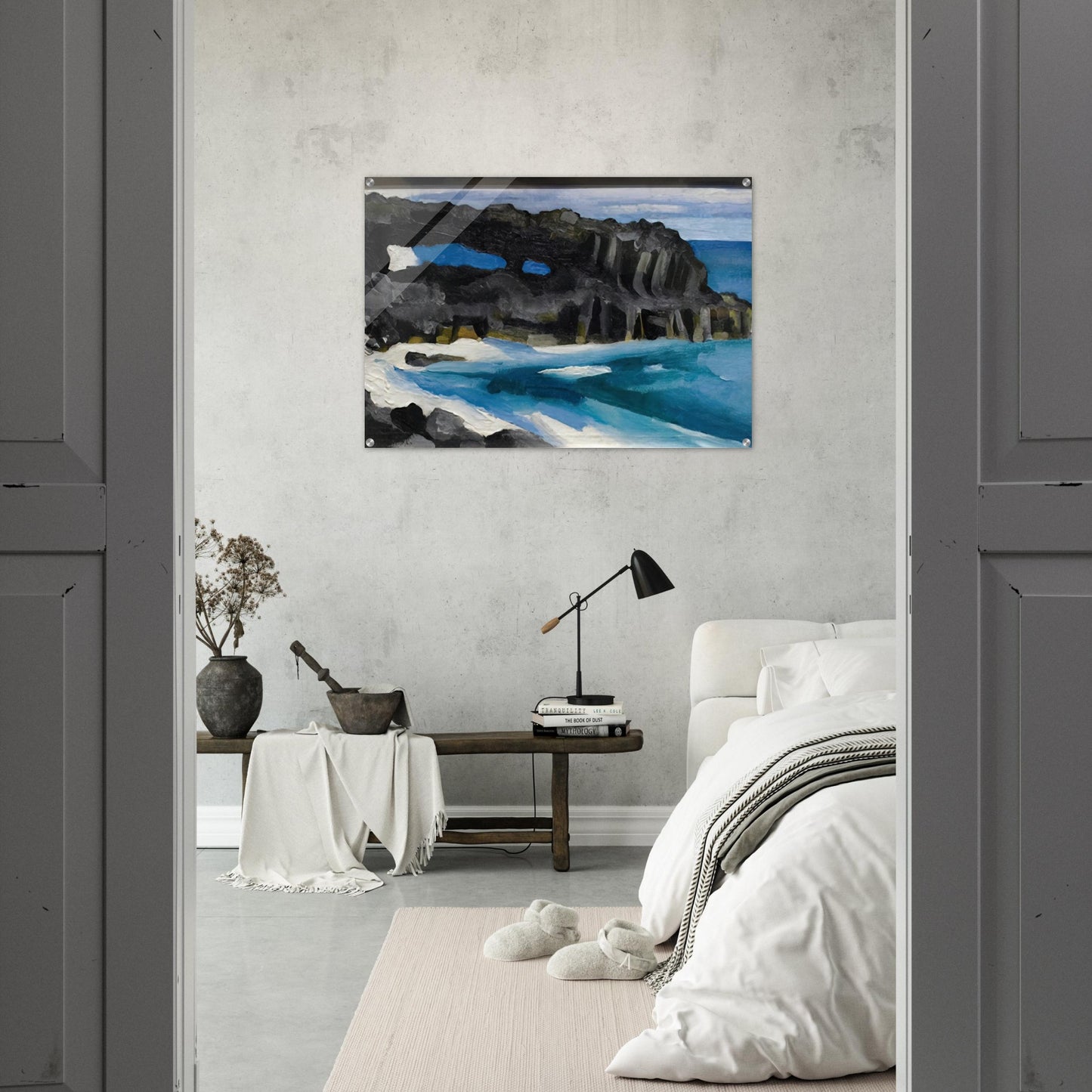 Black Lava Bridge, Hana Coast-No. II - Georgia O'Keeffe Acrylic Print - 70x100 cm / 28x40″ inches