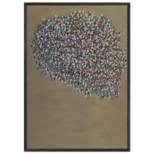 Untitled - 1980 N2 - Robert Goodnough 70x100 cm / 28x40 inches Framed Art Print – Black Wooden Frame