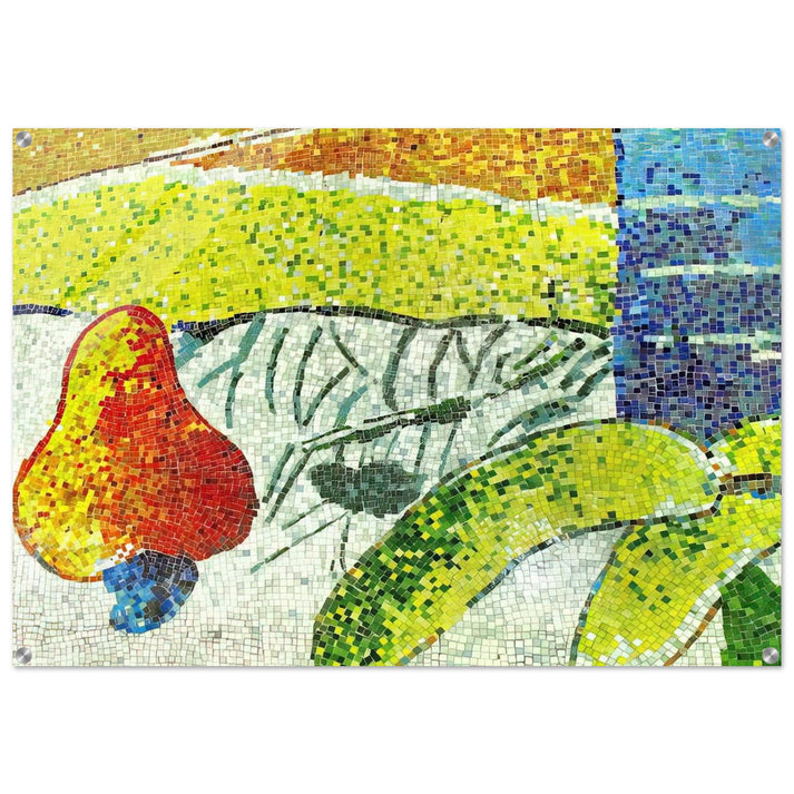 Caju e Bananas - Naïve Art Primitivism - Aldemir Martins Acrylic Print - 70x100 cm / 28x40″ inches