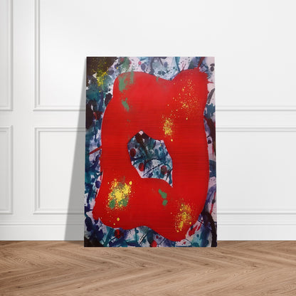 Untitled  SFE 071  - Sam Francis Brushed Aluminum Print - 70x100 cm / 28x40 inches | Sam Francis Aluminum Print | Sam Francis Prints