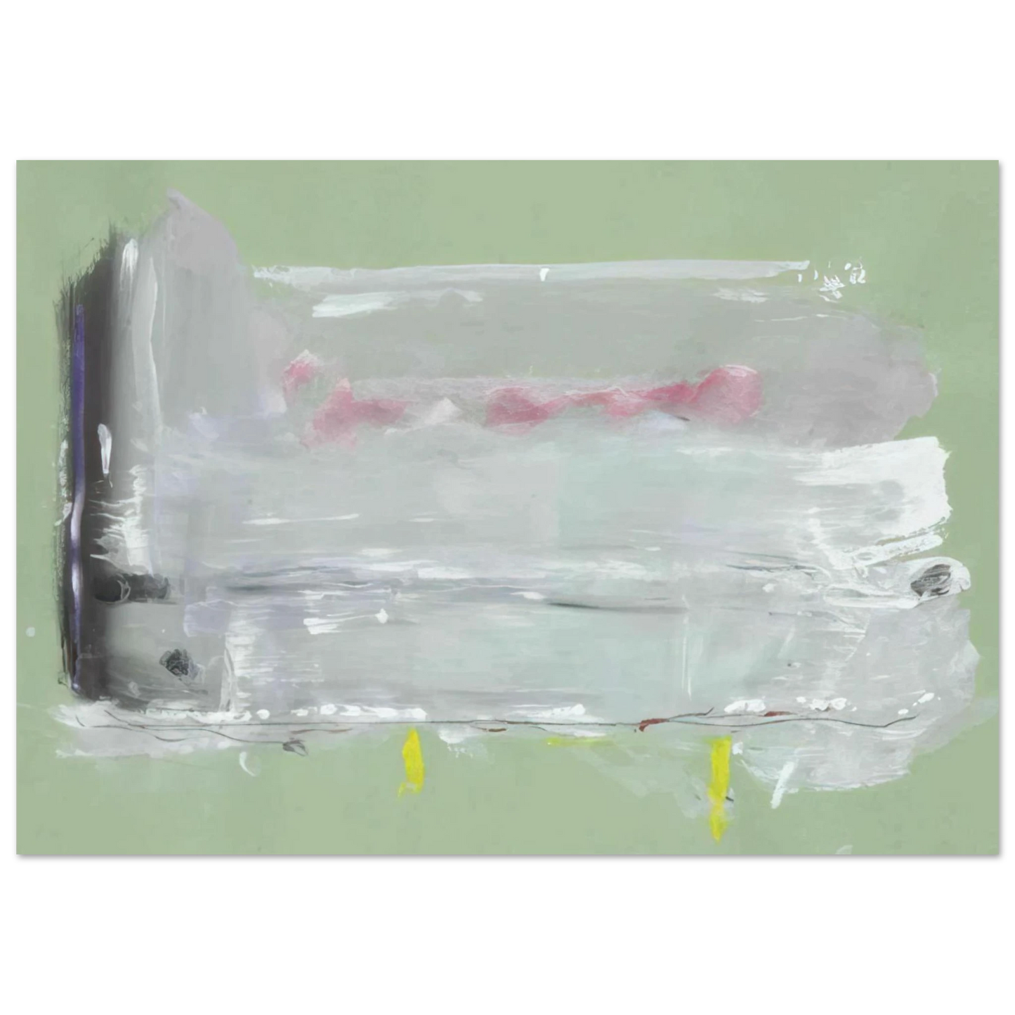 Helen Frankenthaler - Untitled - 1984 Wall art - 30x40 cm / 12x16 inches - Premium Wooden Framed Poster With Fine Art Paper-canvas - White frame