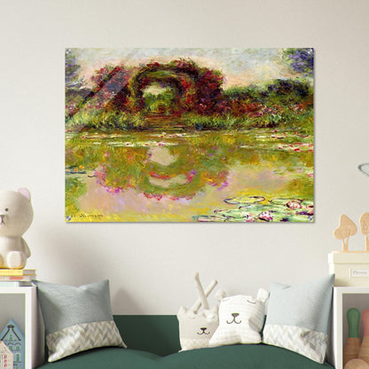 Rose Arches at Giverny - claude monet Acrylic Print - 70x100 cm / 28x40″ inches