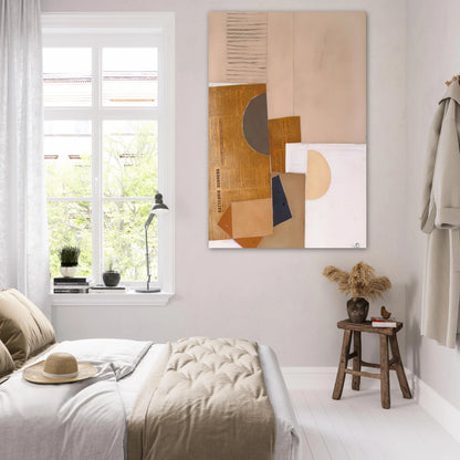 Abstract in White, Grey and Ochre - 1949 - Victor Pasmore Art Prints - 100x150 cm / 40x60″ inches | Victor Pasmore Poster | Victor Pasmore Prints