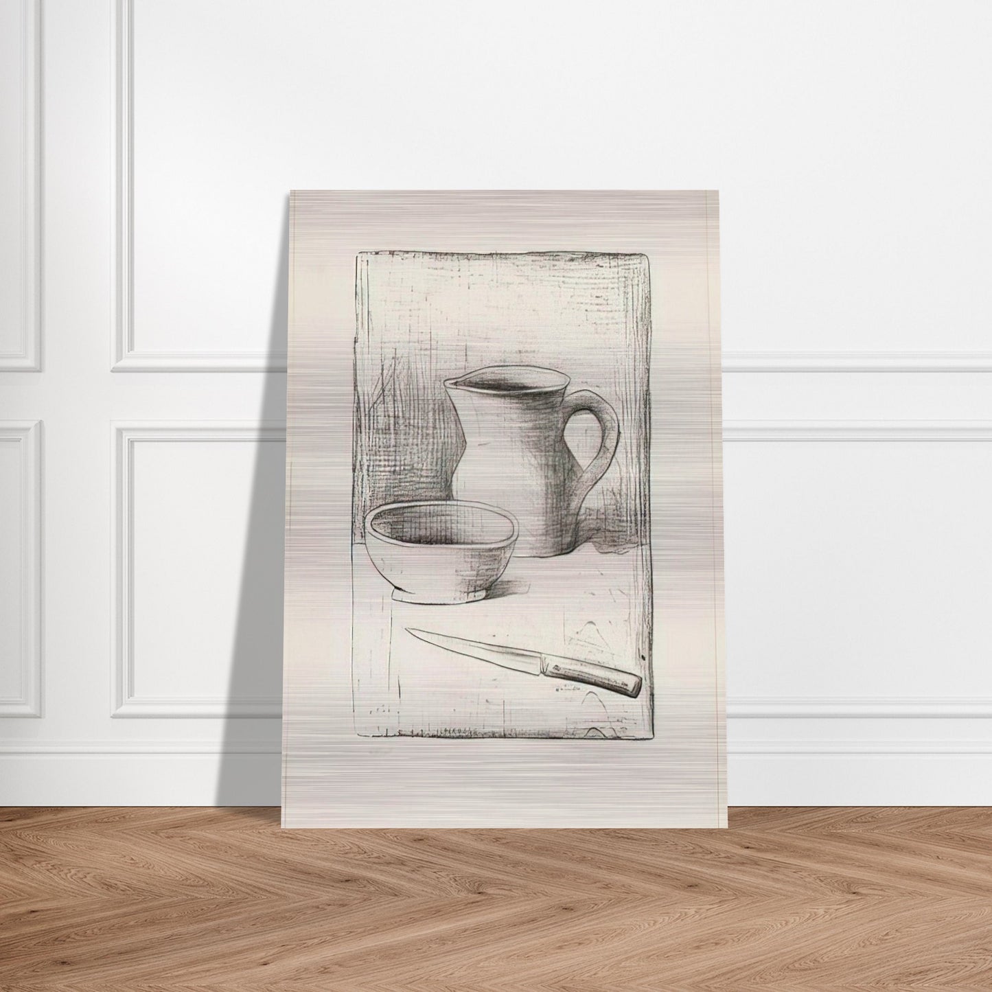 STILL LIFE 1944 - Carlo Carra Brushed Aluminum Print - 70x100 cm / 28x40 inches | Carlo Carra Aluminum Print | Carlo Carra Prints