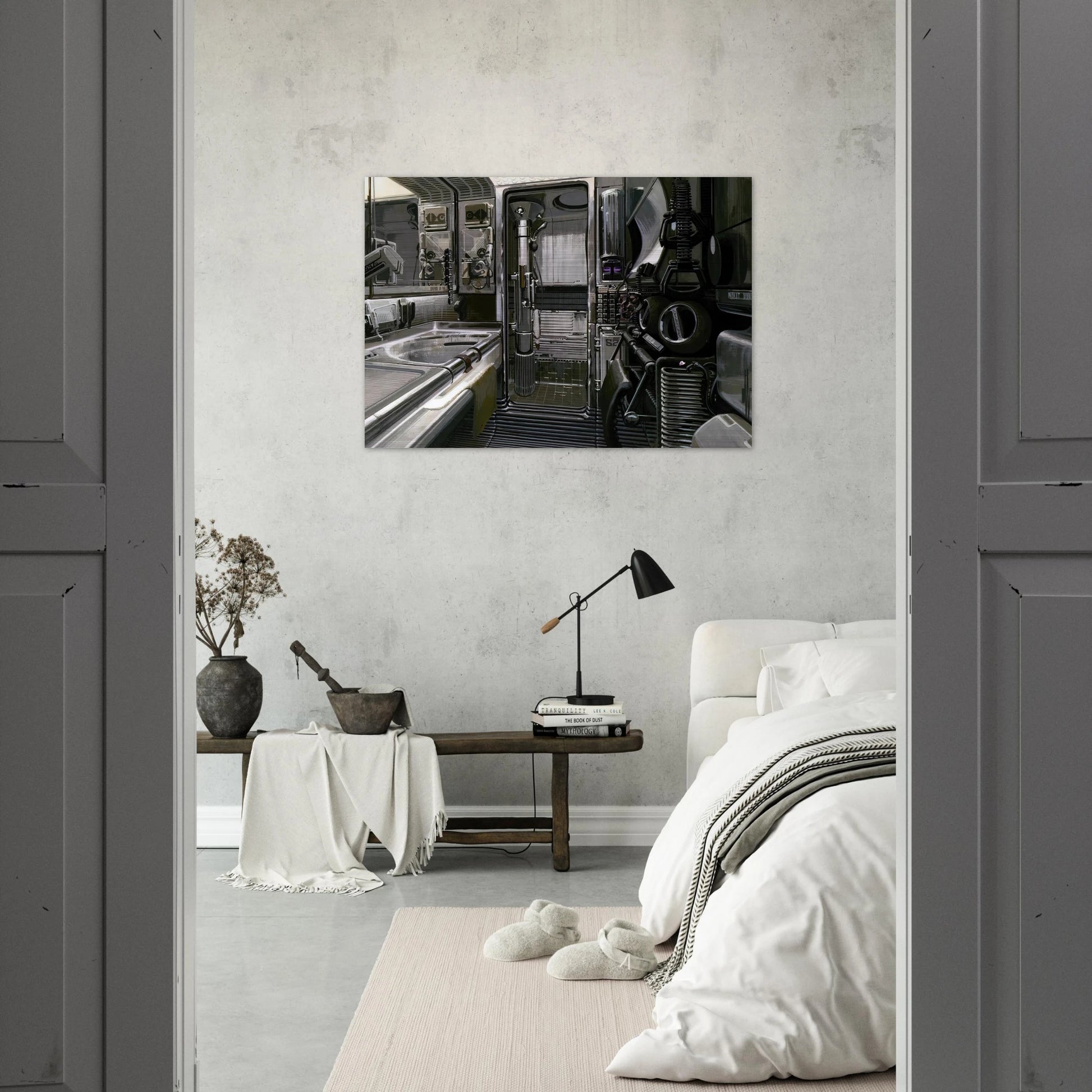 Syd Mead - Syd Mead Brushed Aluminum Print - 70x100 cm / 28x40 inches | Syd Mead Aluminum Print | Syd Mead Prints