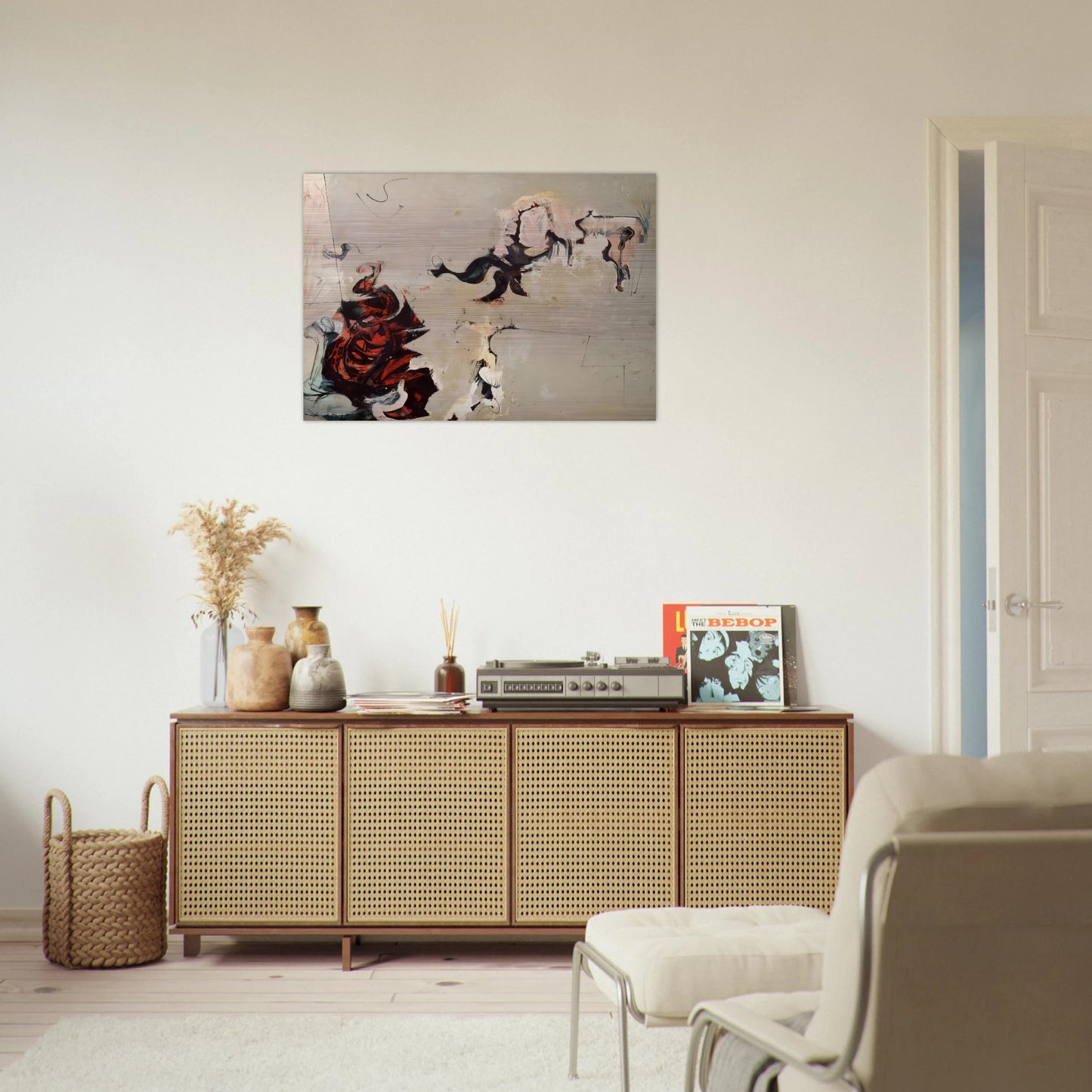 Untitled - 1959 - Hassel Smith Brushed Aluminum Print - 70x100 cm / 28x40 inches | Hassel Smith Aluminum Print | Hassel Smith Prints