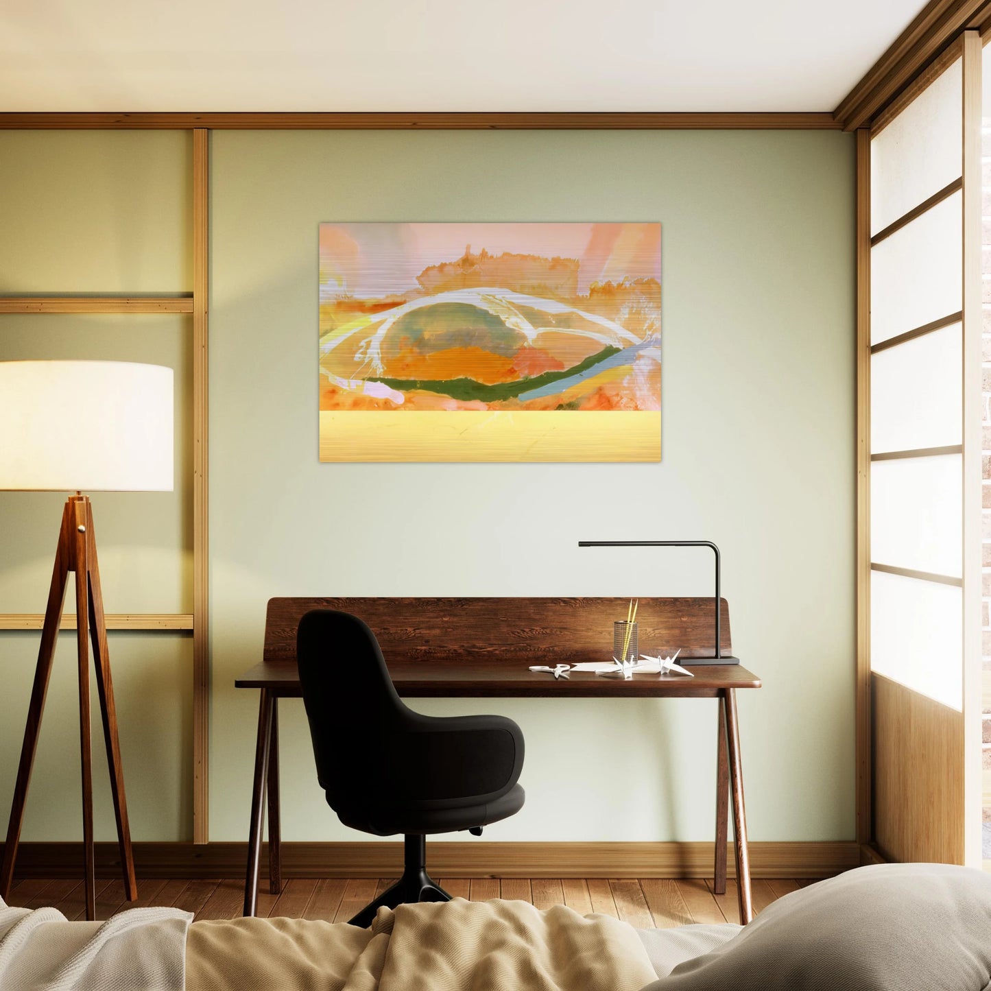 Sunday Afternoon - 1969 - Ronnie Landfield Brushed Aluminum Print - 70x100 cm / 28x40 inches | Ronnie Landfield Aluminum Print | Ronnie Landfield Prints