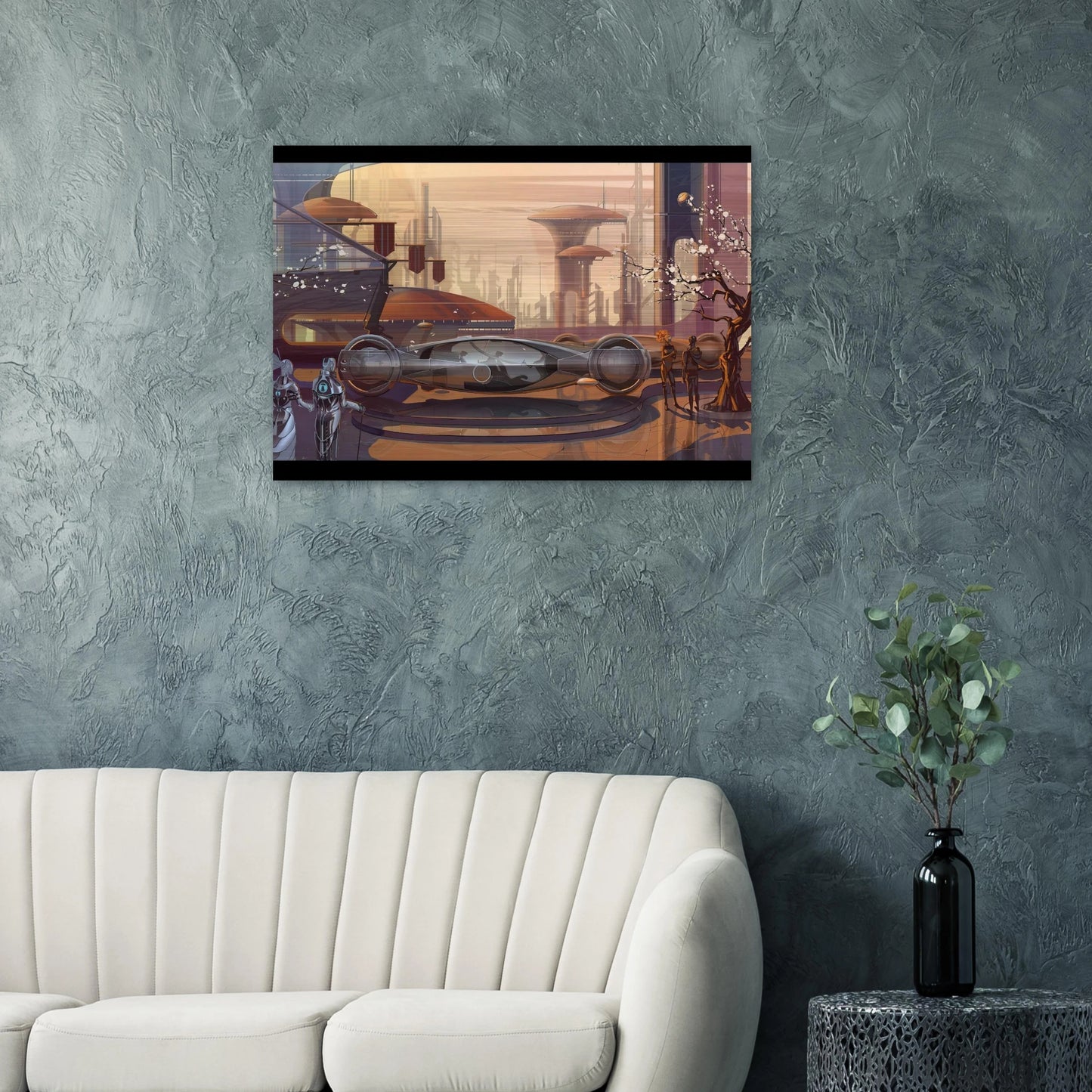 Syd Mead - Syd Mead Brushed Aluminum Print - 70x100 cm / 28x40 inches | Syd Mead Aluminum Print | Syd Mead Prints
