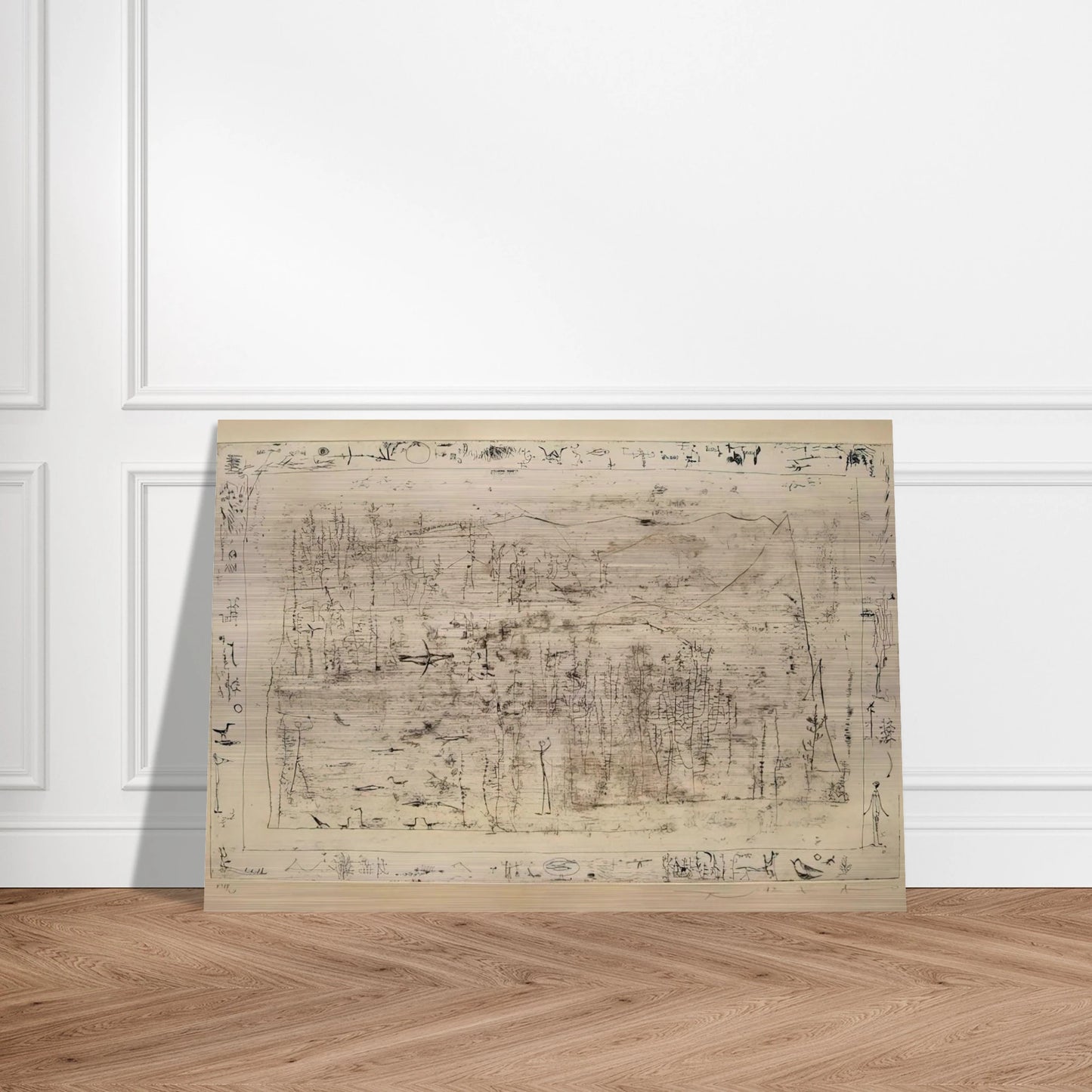 FLORA AND FAUNA 1951 - Zao Wou-Ki Brushed Aluminum Print - 70x100 cm / 28x40 inches | Zao Wou-Ki Aluminum Print | Zao Wou-Ki Prints