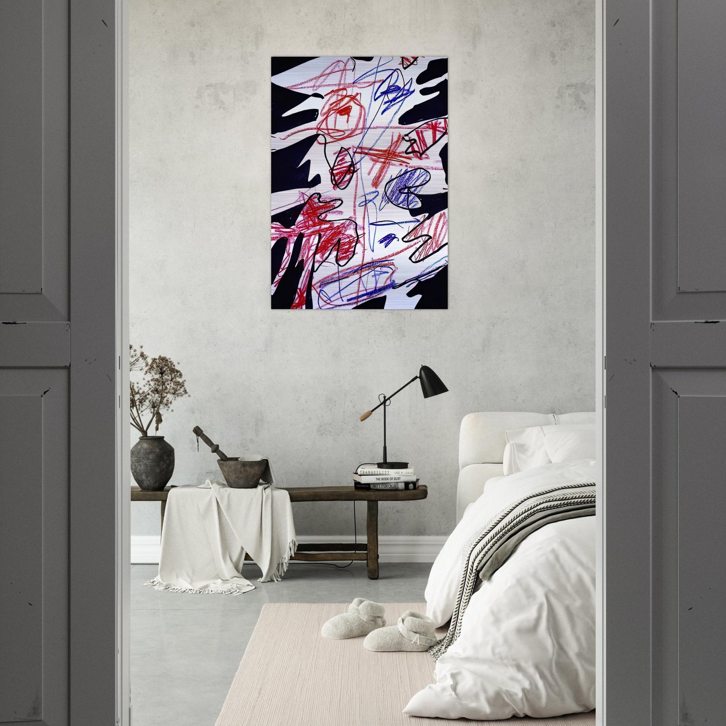 ACTIVATION XLVII - Jean Dubuffet Brushed Aluminum Print - 70x100 cm / 28x40 inches | Jean Dubuffet Aluminum Print | Jean Dubuffet Prints