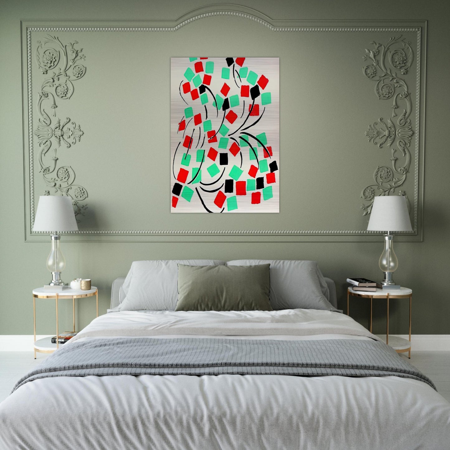 COMPOSITION 31 - Sonia Delaunay Brushed Aluminum Print - 70x100 cm / 28x40 inches | Sonia Delaunay Aluminum Print | Sonia Delaunay Prints