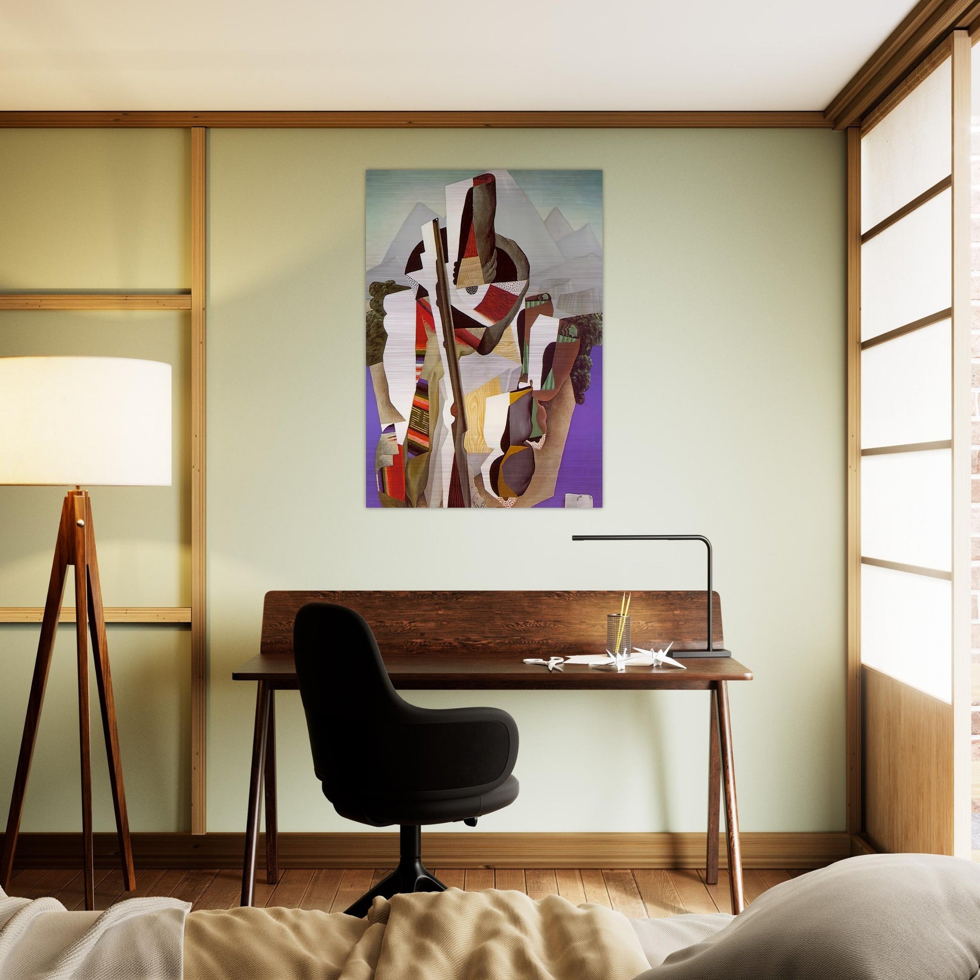ZAPATISTA LANDSCAPE THE GUERRILLA 1915 - Diego Rivera Brushed Aluminum Print - 70x100 cm / 28x40 inches | Diego Rivera Aluminum Print | Diego Rivera Prints