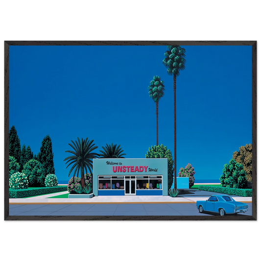 Unsteady World - Hiroshi Nagai 70x100 cm / 28x40 inches Framed Art Print – Black Wooden Frame