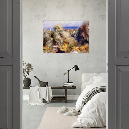 View of Cannet - Pierre-Auguste Renoir Acrylic Print - 70x100 cm / 28x40″ inches | Pierre-Auguste Renoir Wall Art | Pierre-Auguste Renoir Prints