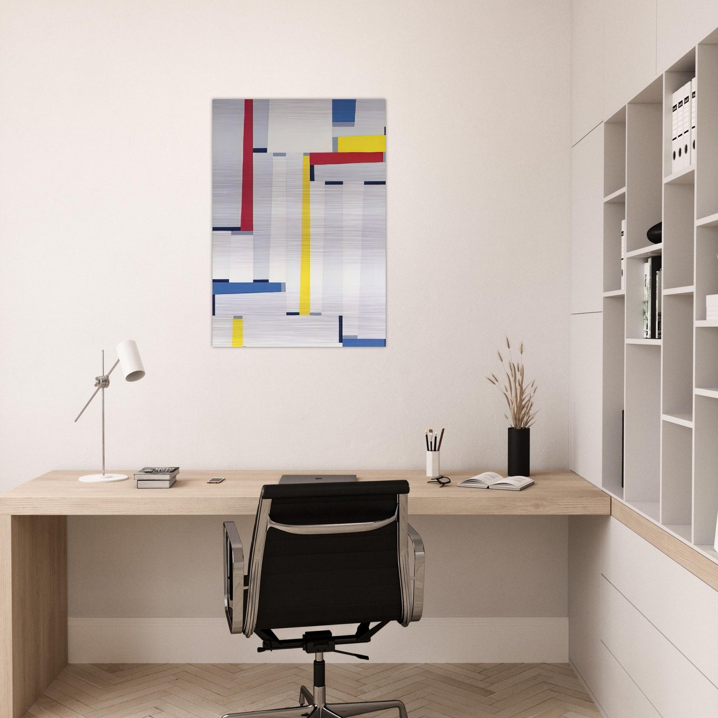 Relational Painting #55 - 1951 - Fritz Glarner Brushed Aluminum Print - 70x100 cm / 28x40 inches | Fritz Glarner Aluminum Print | Fritz Glarner Prints