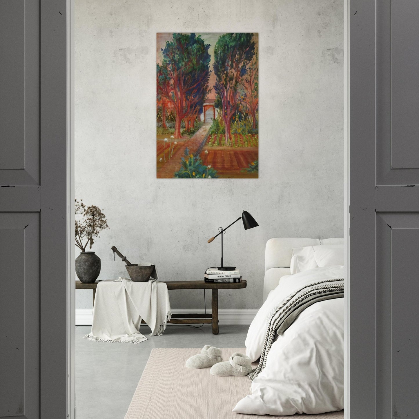 THE VEGETABLE GARDEN OF LLANER - Salvador Dali Brushed Aluminum Print - 70x100 cm / 28x40 inches | Salvador Dali Aluminum Print | Salvador Dali Prints