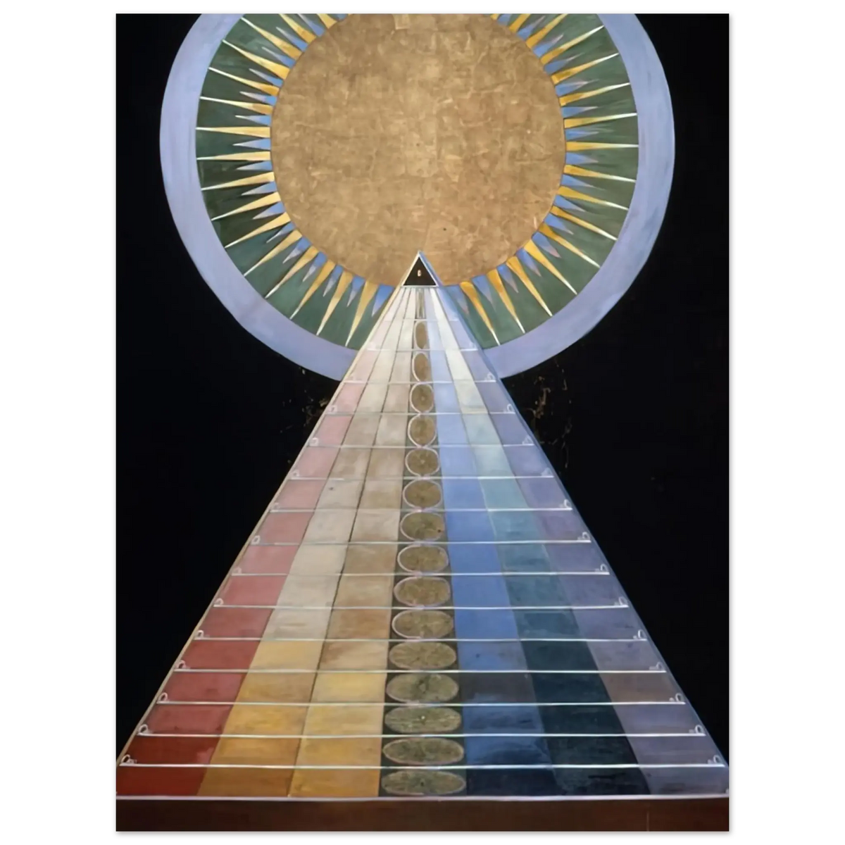 Hilma af Klint - ALTAR PAINTING 1915 Wall art - 45x60 cm / 18x24 Inches - Premium Wooden Framed Poster With Fine Art Paper - Black frame