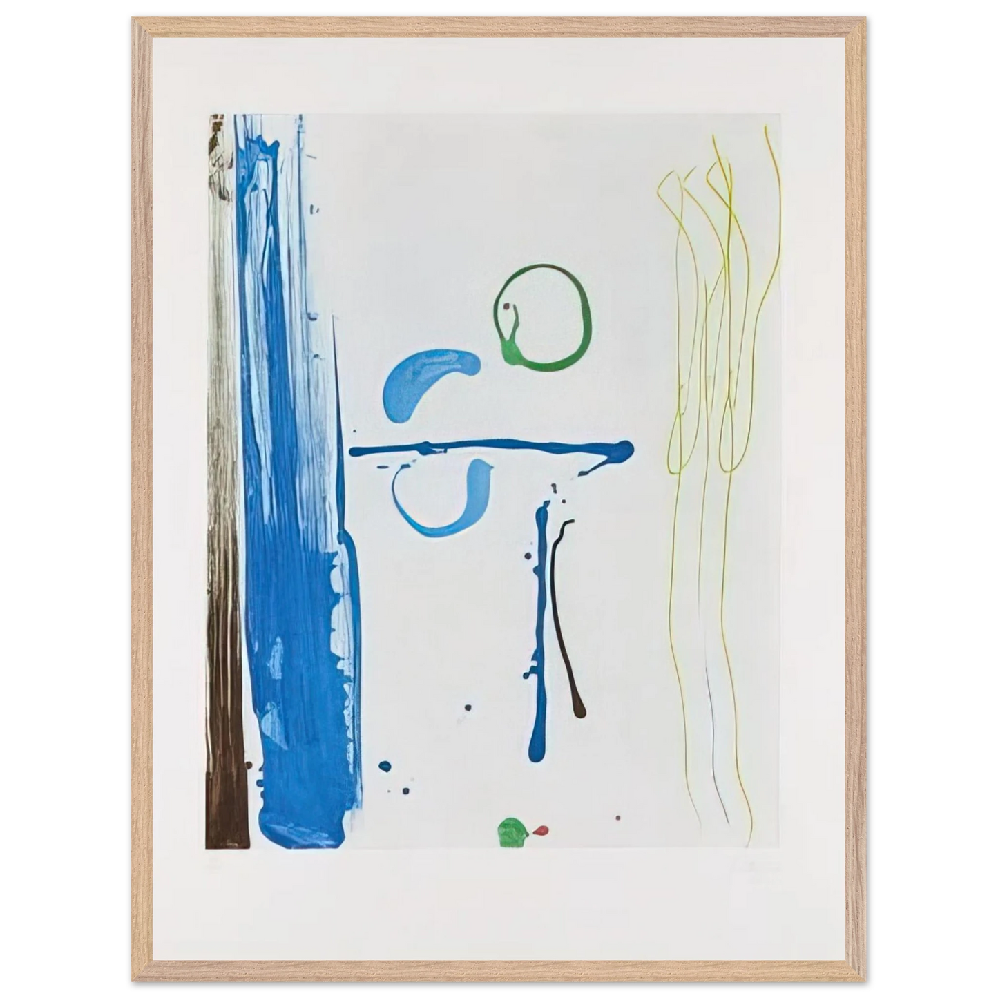 Helen Frankenthaler - Sunshine After Rain - 1987 Wall art - 30x45 cm / 12x18 inches - Premium Wooden Framed Poster With Fine Art Paper-canvas - Black frame