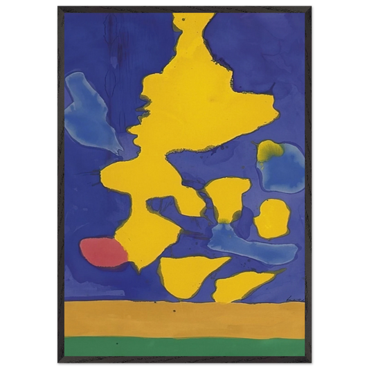 Saturn Revisited - 1964 - Helen Frankenthaler 70x100 cm / 28x40 inches Framed Art Print – Black Wooden Frame