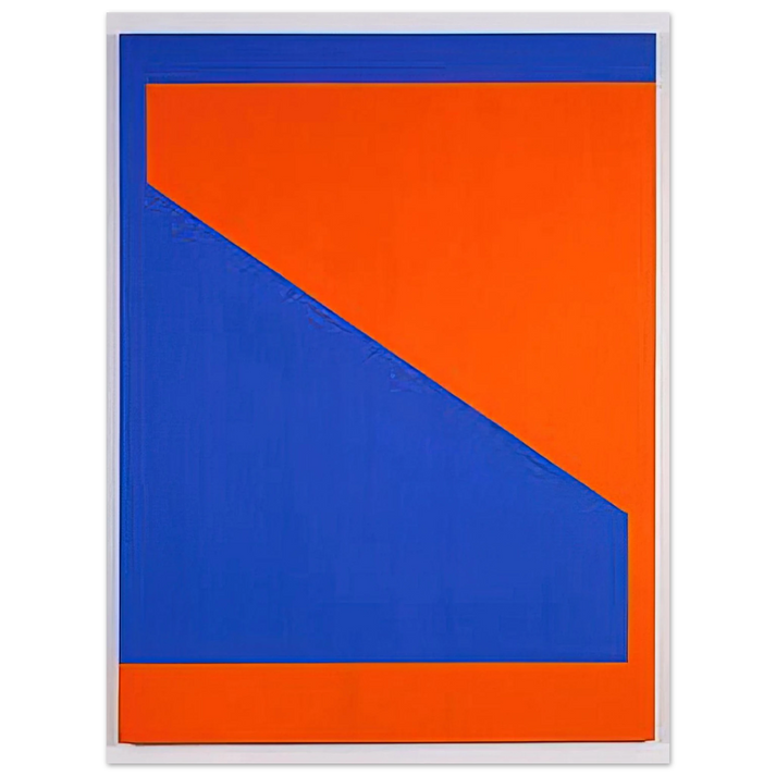 Carmen Herrera - Blue with Orange - 1984  75x100 cm / 30x40inches Fine Art Poster