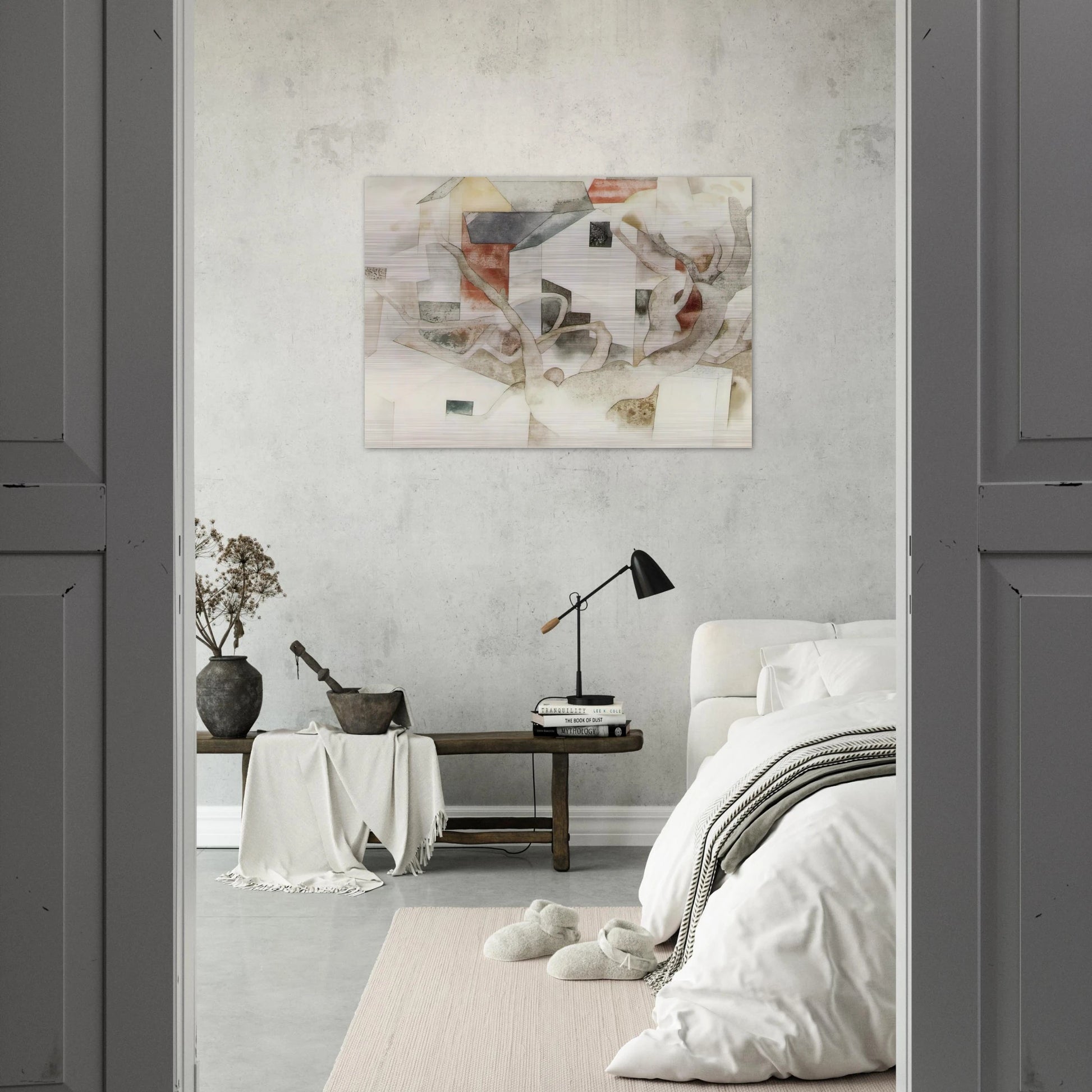 Trees and Barns Bermuda - 1917 - Charles Demuth Brushed Aluminum Print - 70x100 cm / 28x40 inches | Charles Demuth Aluminum Print | Charles Demuth Prints