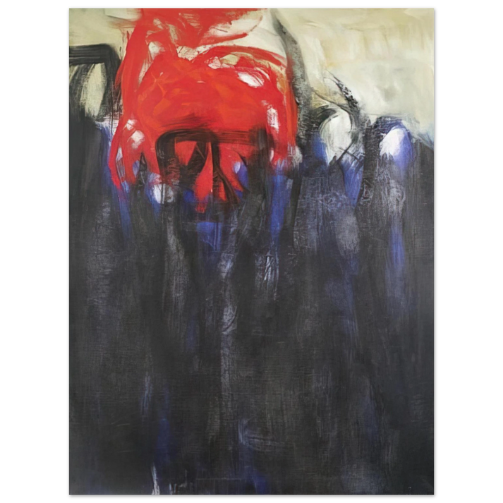 Theodoros Stamos - Untitled Columns of Fire - 1956  75x100 cm / 30x40inches Fine Art Poster