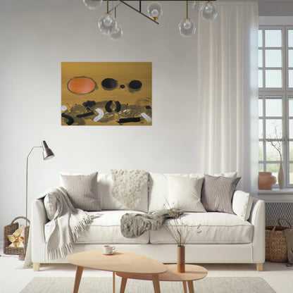 Orange Oval - 1972 - Adolph Gottlieb Brushed Aluminum Print - 70x100 cm / 28x40 inches | Adolph Gottlieb Aluminum Print | Adolph Gottlieb Prints