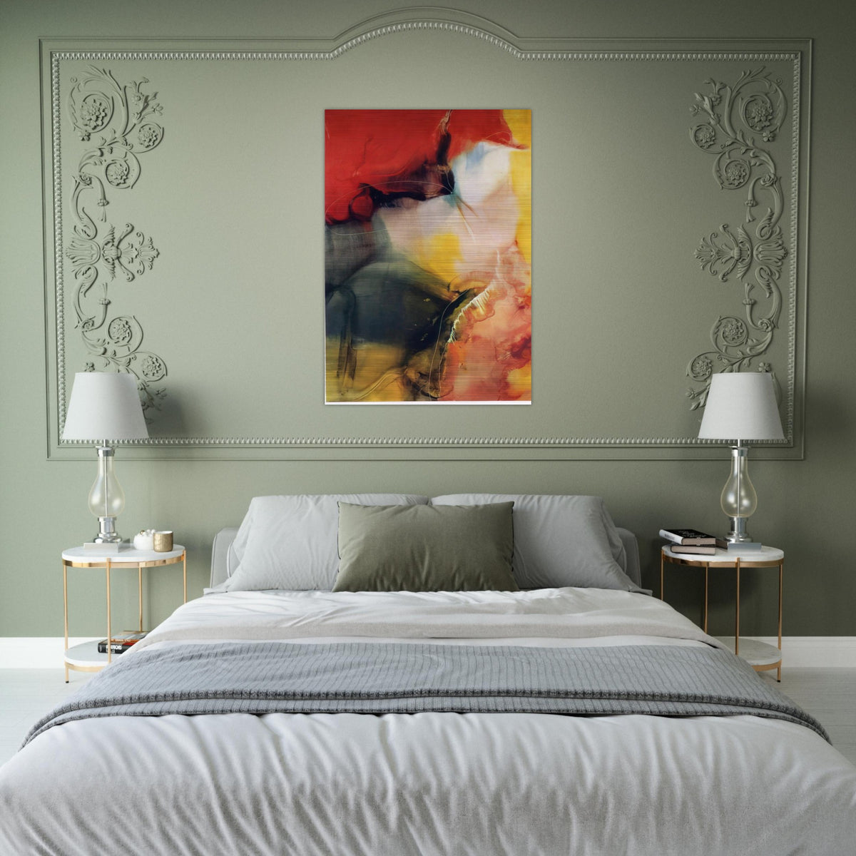 Lotus - Paul Jenkins Brushed Aluminum Print - 70x100 cm / 28x40 inches | Paul Jenkins Aluminum Print | Paul Jenkins Prints