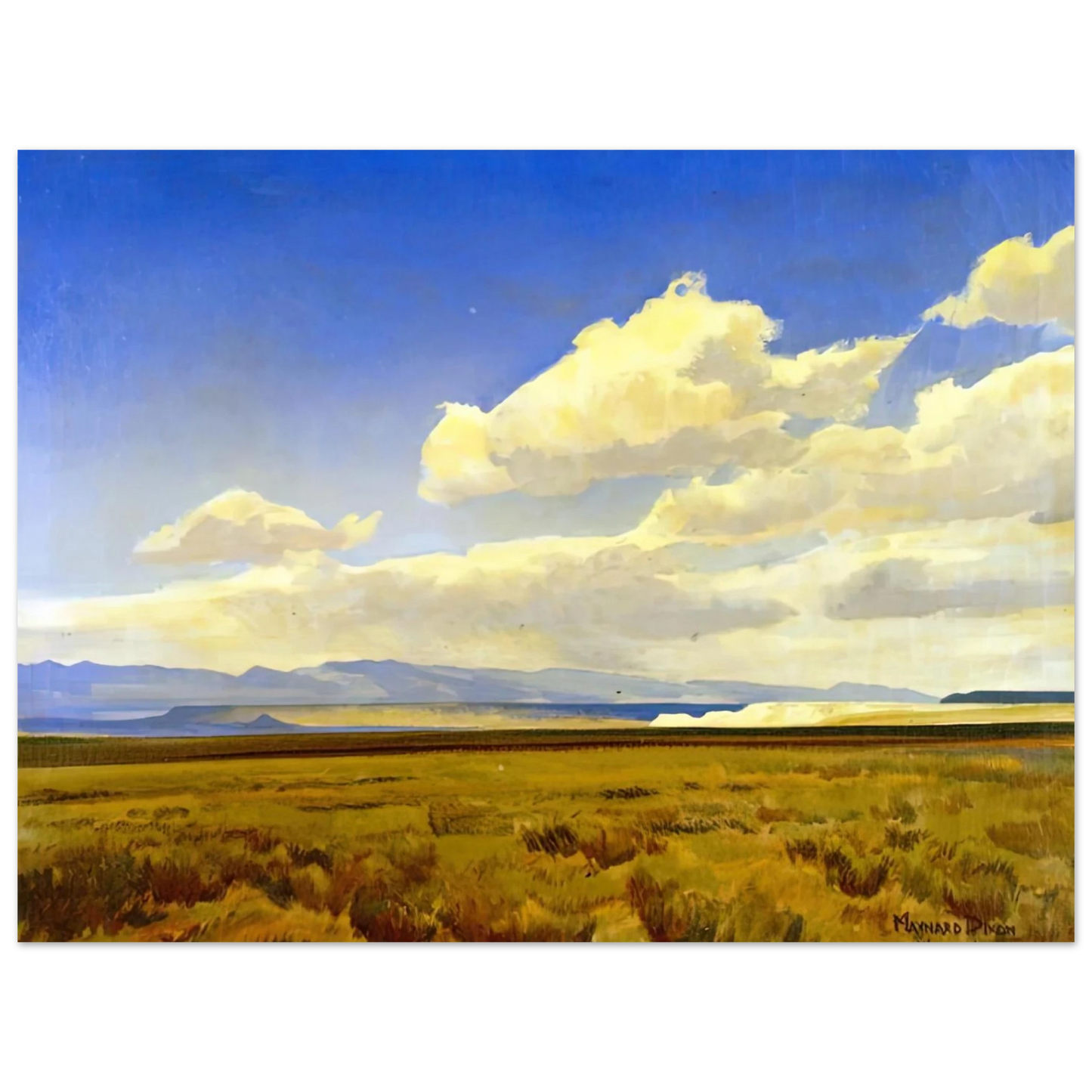 Maynard Dixon - WIND OF WYOMING 1936 Wall art - 60x80 cm / 24x32 inches - Fine Art Poster-canvas - -