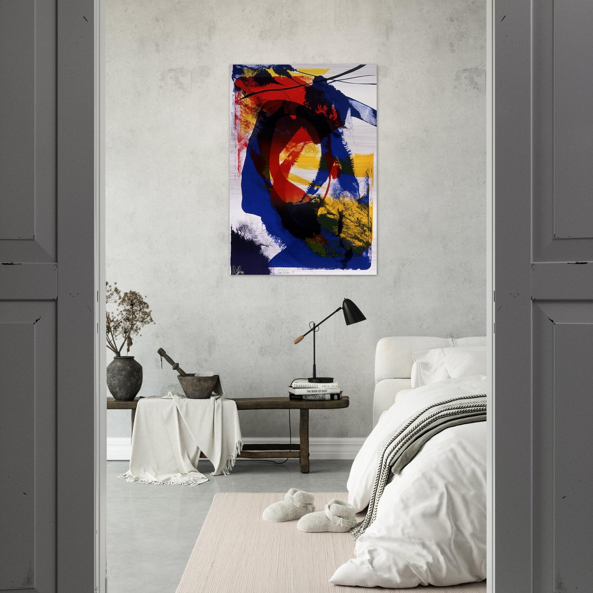Distance Finding Mozart - Paul Jenkins Brushed Aluminum Print - 70x100 cm / 28x40 inches | Paul Jenkins Aluminum Print | Paul Jenkins Prints
