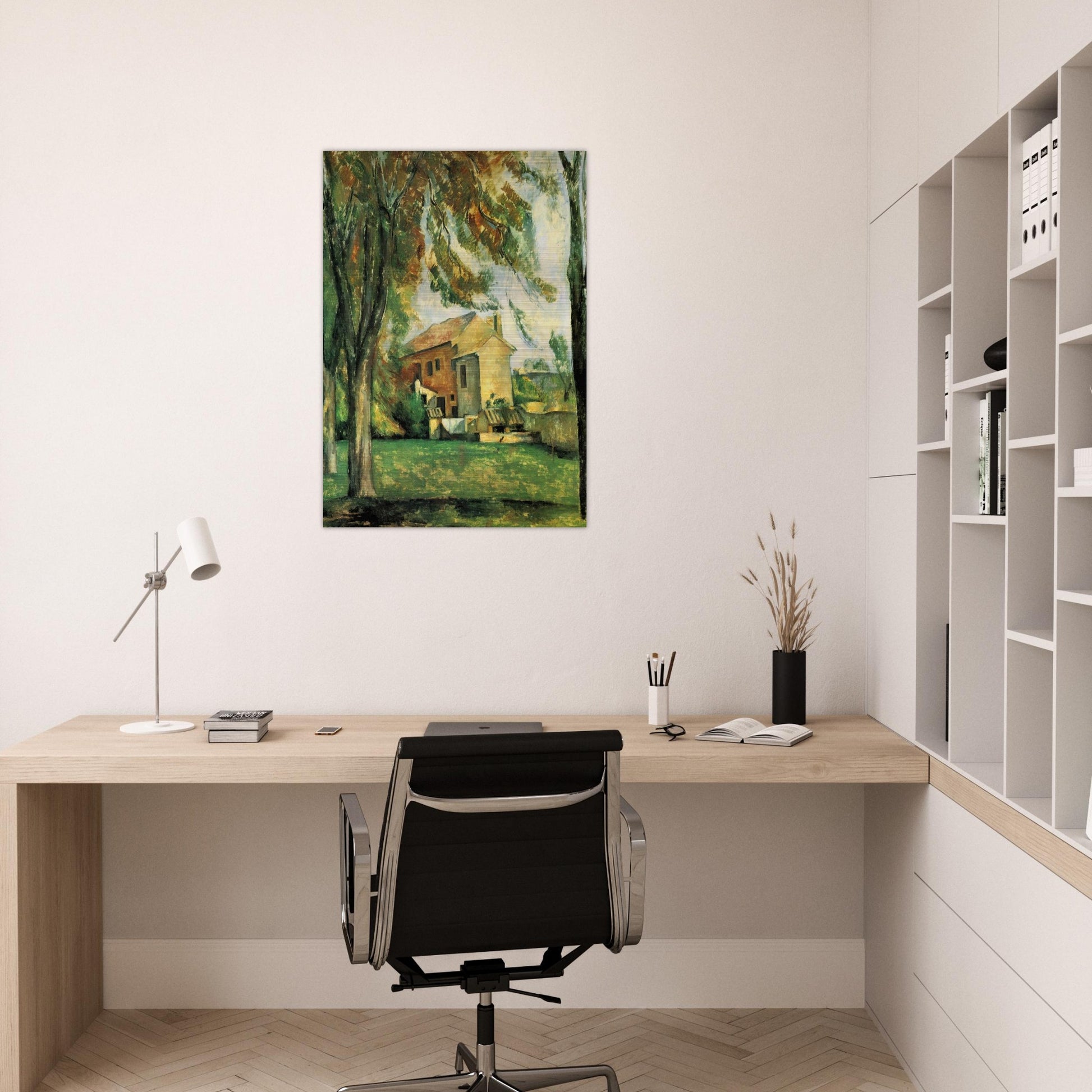 The pond of the Jas de Bouffan - Paul Cézanne Brushed Aluminum Print - 70x100 cm / 28x40 inches | Paul Cézanne Aluminum Print | Paul Cézanne Prints