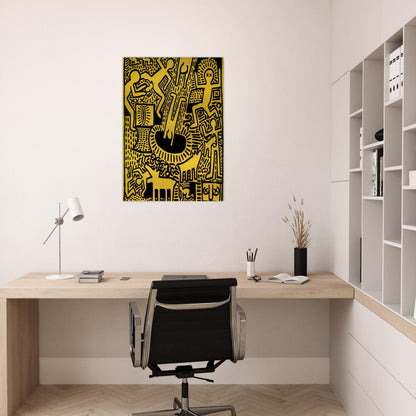 UNTITLED 1981 - Keith Haring Brushed Aluminum Print - 70x100 cm / 28x40 inches | Keith Haring Aluminum Print | Keith Haring Prints | Keith Haring Art For Sale