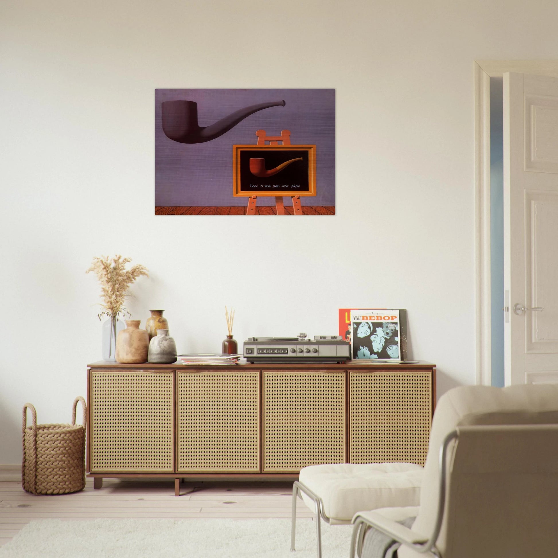 THE TWO MYSTERIES 1966 - Rene Magritte Brushed Aluminum Print - 70x100 cm / 28x40 inches | Rene Magritte Aluminum Print | Rene Magritte Prints
