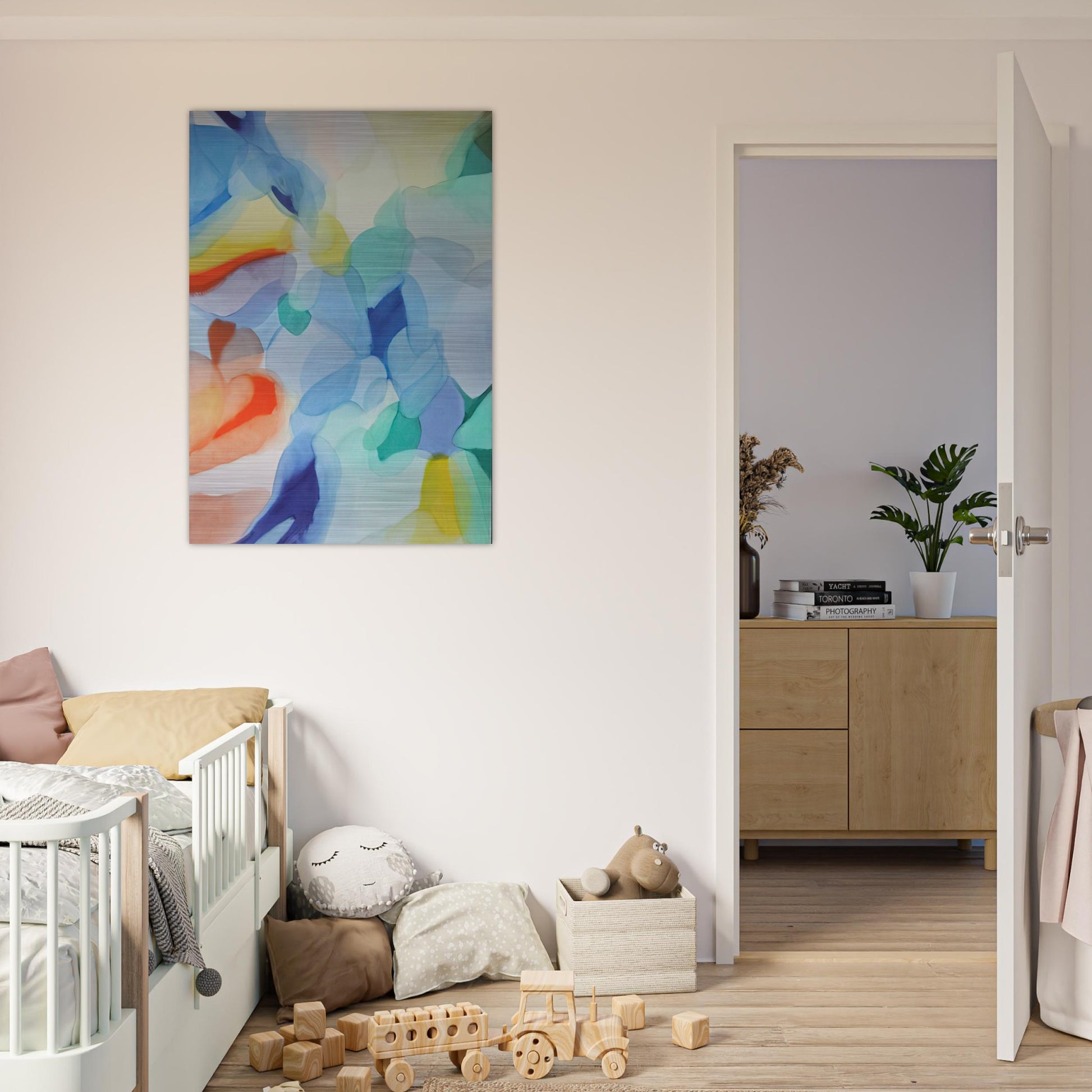 The Light in the Depths - Alice Baber Brushed Aluminum Print - 70x100 cm / 28x40 inches | Alice Baber Aluminum Print | Alice Baber Prints