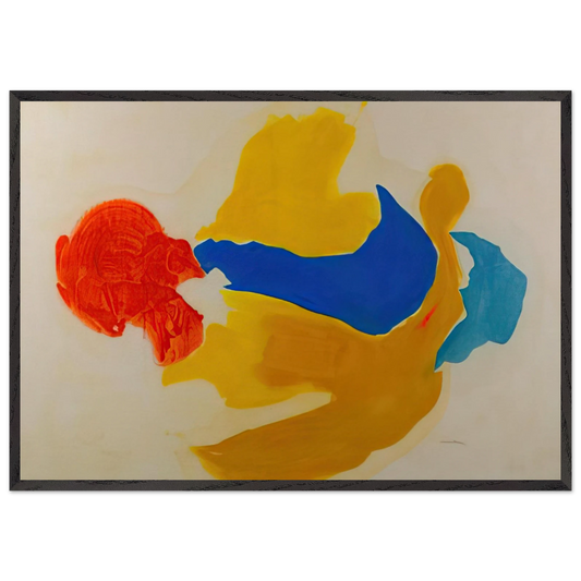 Blue Jay - 1963  United States - Helen Frankenthaler 70x100 cm / 28x40 inches Framed Art Print – Black Wooden Frame