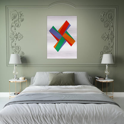 Aus Portfolio Kinderstern - 1989 - Max Bill Brushed Aluminum Print - 70x100 cm / 28x40 inches | Max Bill Aluminum Print | Max Bill Prints