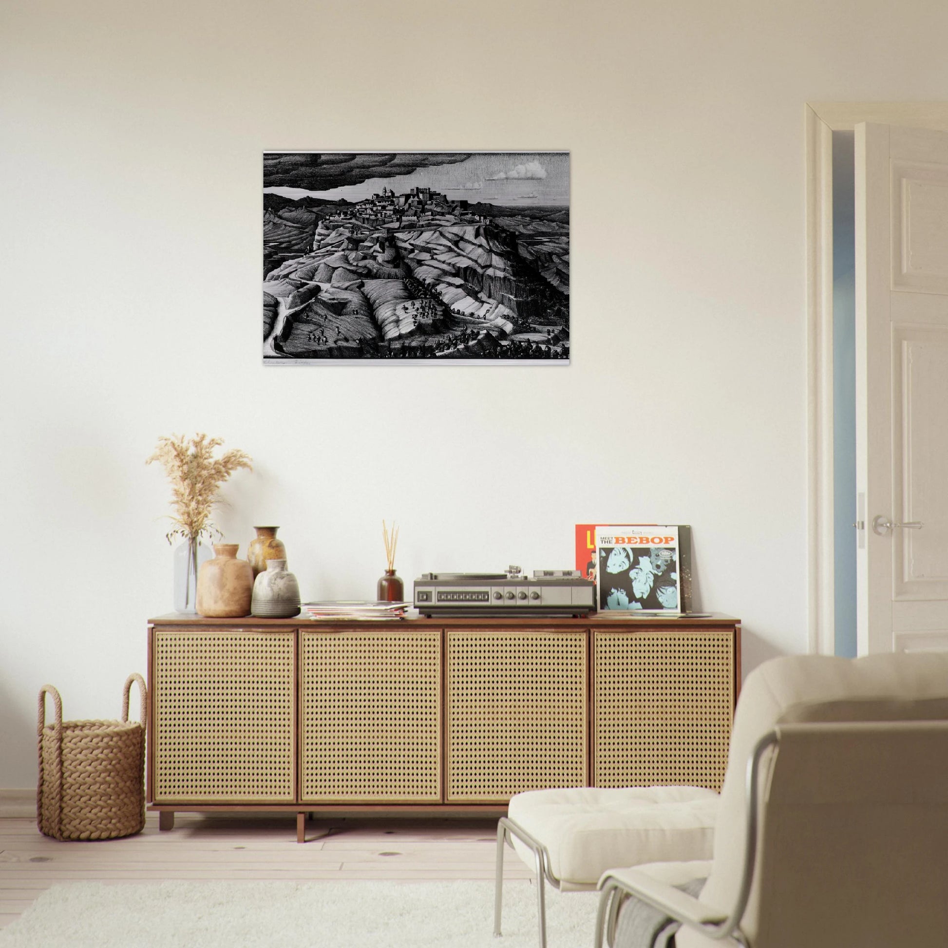SANTA SEVERINA CALABRIA FEBRUARY 1931 1931 - MC Escher Brushed Aluminum Print - 70x100 cm / 28x40 inches | MC Escher Aluminum Print | MC Escher Prints | Maurits Cornelis Escher Prints
