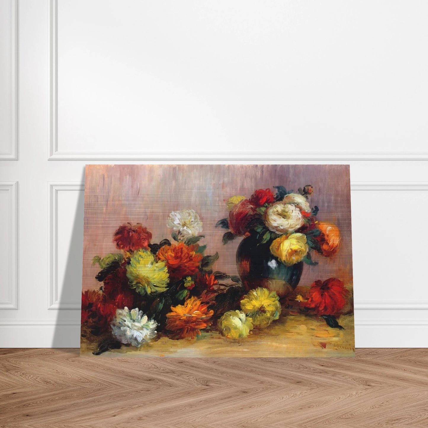 Bouquets of Flowers - Pierre-Auguste Renoir Brushed Aluminum Print - 70x100 cm / 28x40 inches | Pierre-Auguste Renoir Aluminum Print | Pierre-Auguste Renoir Prints