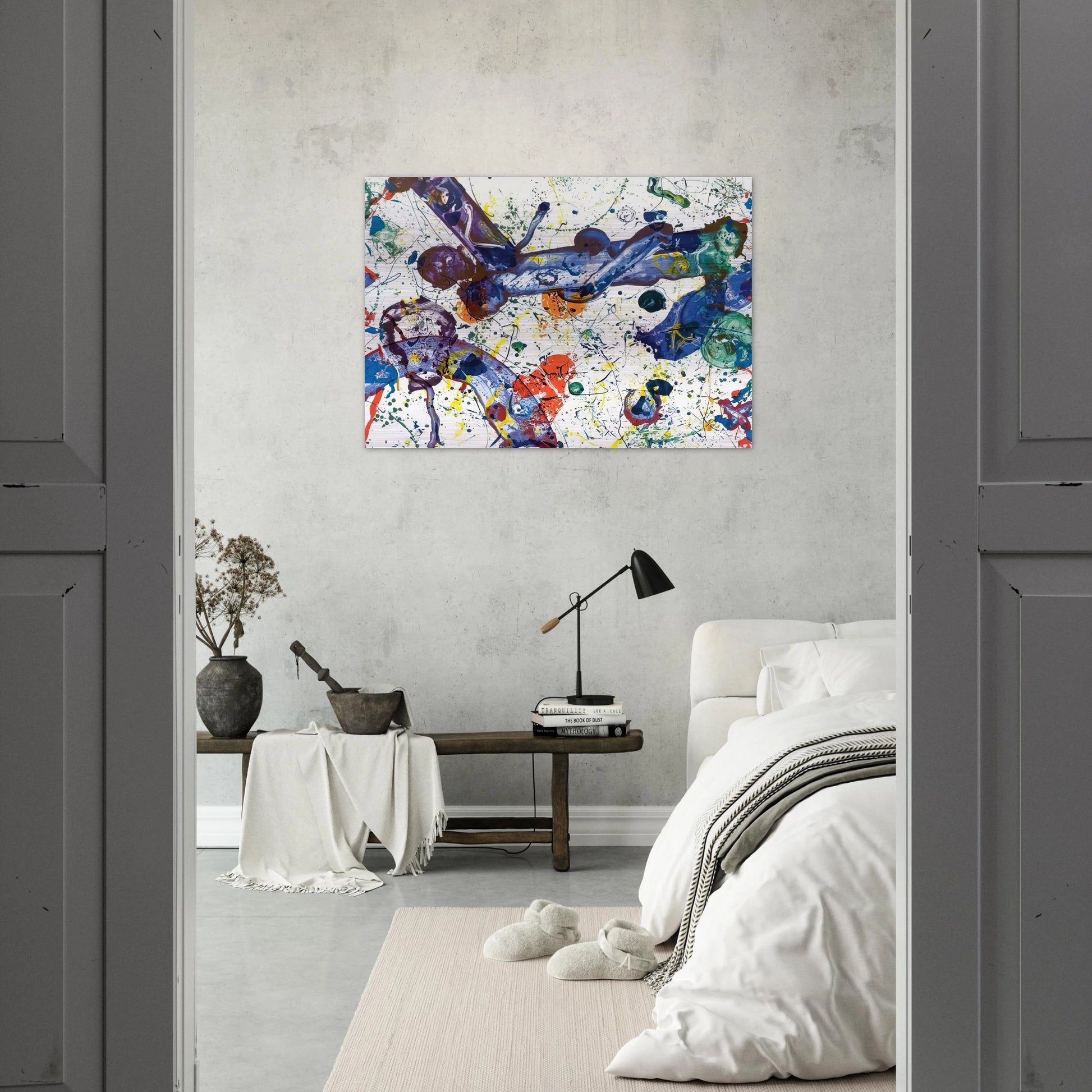 King Corpse  SFS-288  - Sam Francis Brushed Aluminum Print - 70x100 cm / 28x40 inches | Sam Francis Aluminum Print | Sam Francis Prints