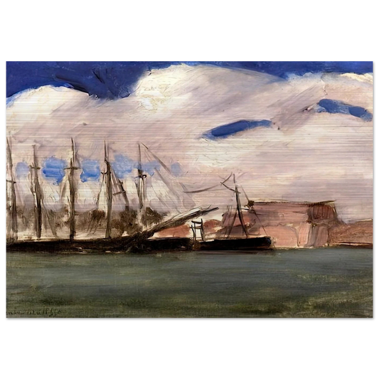 WHITE CLOUDS THE OLD PORT OF MARSEILLE 1918 - Henri Matisse Brushed Aluminum Print - 70x100 cm / 28x40 inches | Henri Matisse Aluminum Print | Henri Matisse Prints