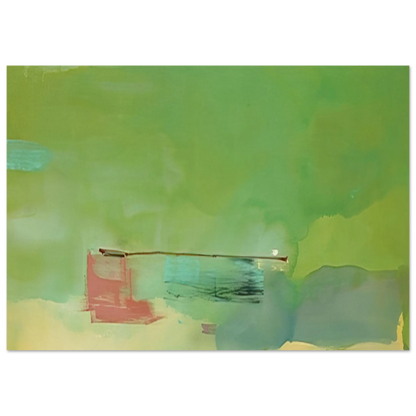 Helen Frankenthaler - Springscape - 1975 Wall art - 70x100 cm / 28x40 inches - Premium Wooden Framed Poster With Fine Art Paper-canvas - Wood frame