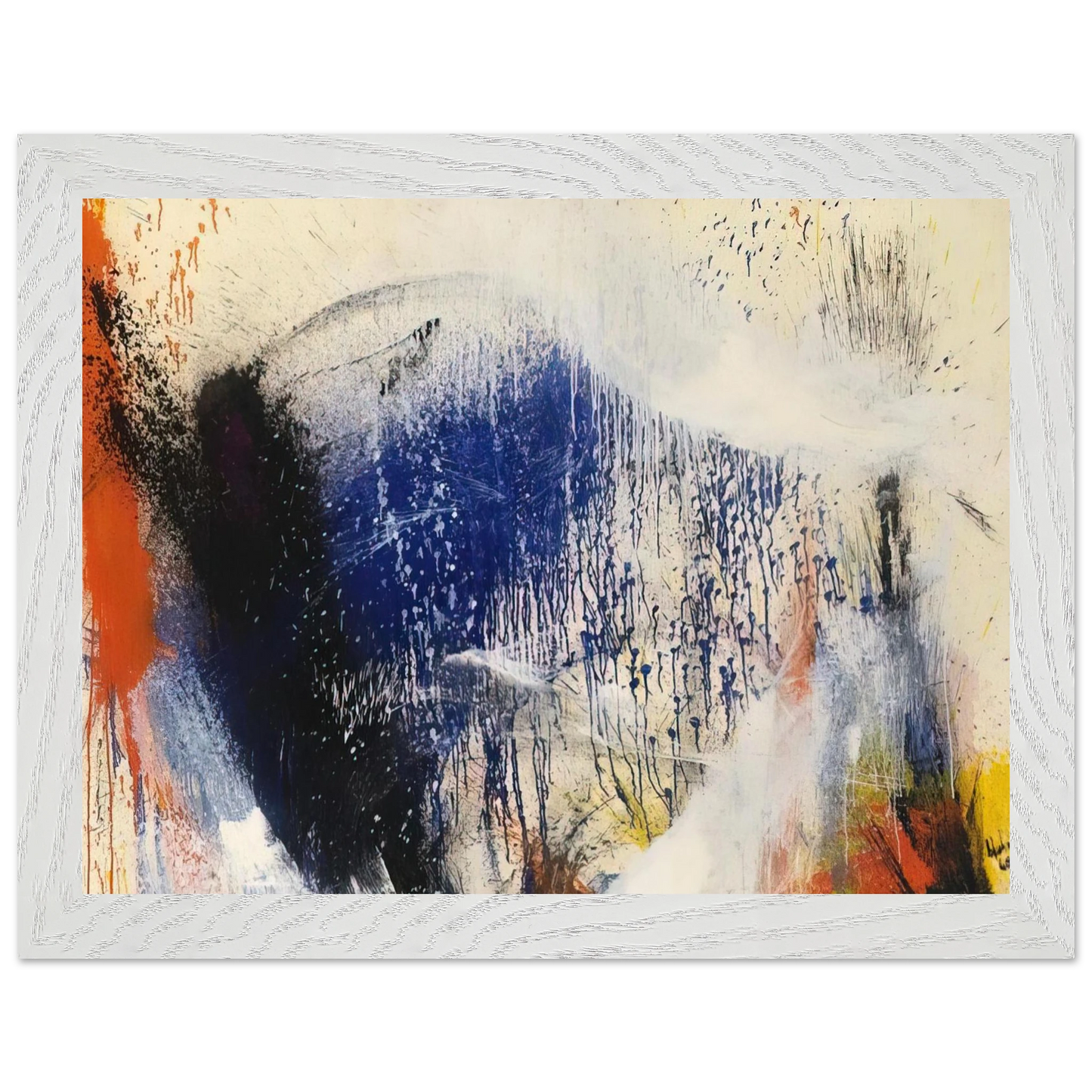 Helen Frankenthaler - Untitled - 1960 Wall art - 13x18 cm / 5x7 inches - Premium Wooden Framed Poster With Fine Art Paper-canvas - Wood frame