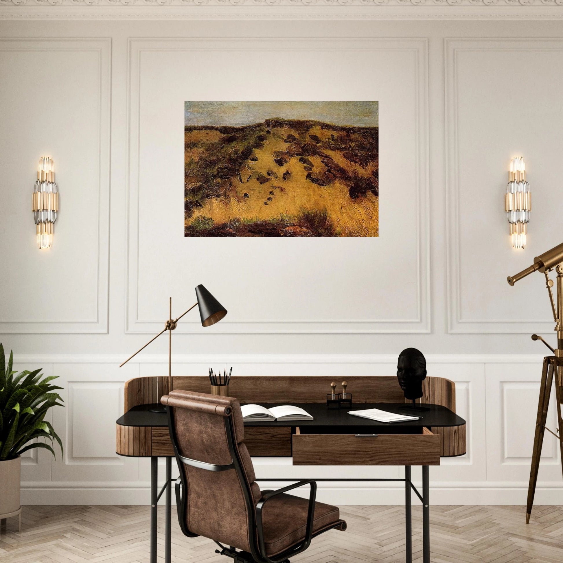 Dunes - Vincent van Gogh Brushed Aluminum Print - 70x100 cm / 28x40 inches | Vincent van Gogh Aluminum Print | Vincent van Gogh Prints