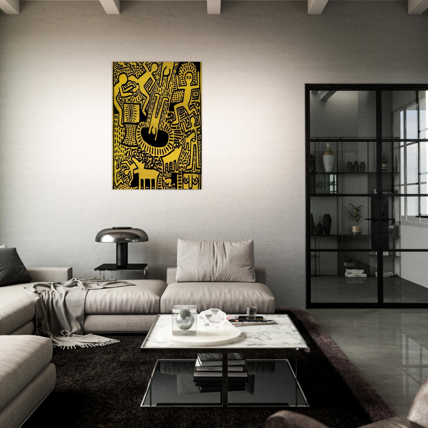 UNTITLED 1981 - Keith Haring Brushed Aluminum Print - 70x100 cm / 28x40 inches | Keith Haring Aluminum Print | Keith Haring Prints