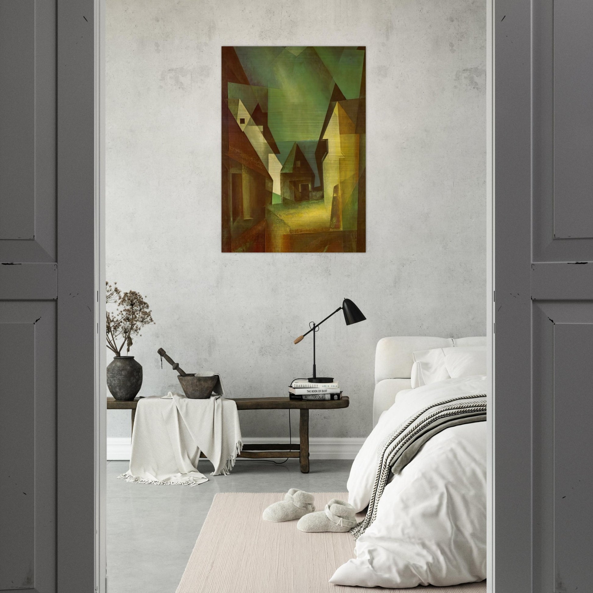 GABERNDORF II 1924 - Lyonel Feininger Brushed Aluminum Print - 70x100 cm / 28x40 inches | Lyonel Feininger Aluminum Print | Lyonel Feininger Prints