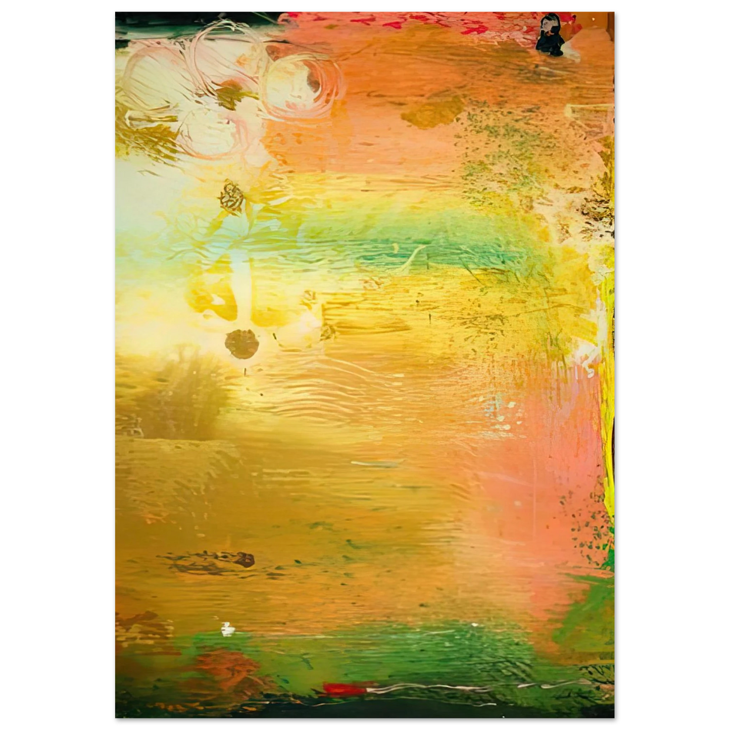 Helen Frankenthaler - Fantasy Garden, 1992- Wall Art - 30x40 cm / 12x16 inches - Premium Wooden Framed Poster With Fine Art Paper-canvas - Black frame